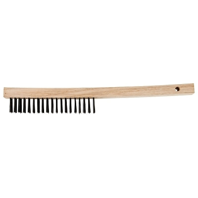 Economy Line Scratch Brushes, 13 3/4 in, 3 X 19, Carbon Steel, Curved