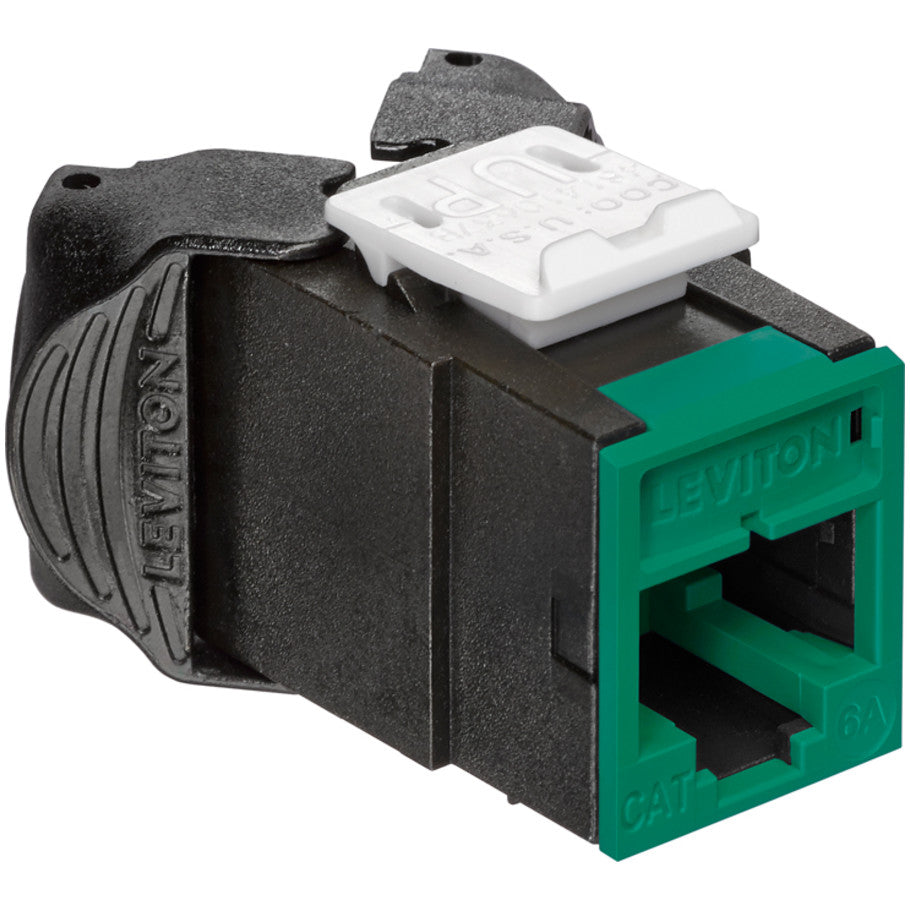 Atlas-X1 Cat 6a Component Rated QuickPort Connector, Green
