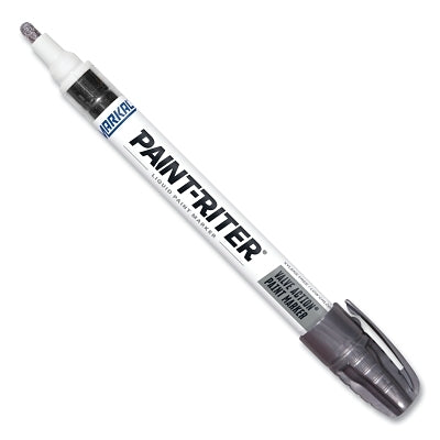 PAINT-RITER VALVE ACTION Paint Marker, Aluminum, 1/8 in Tip, Bullet