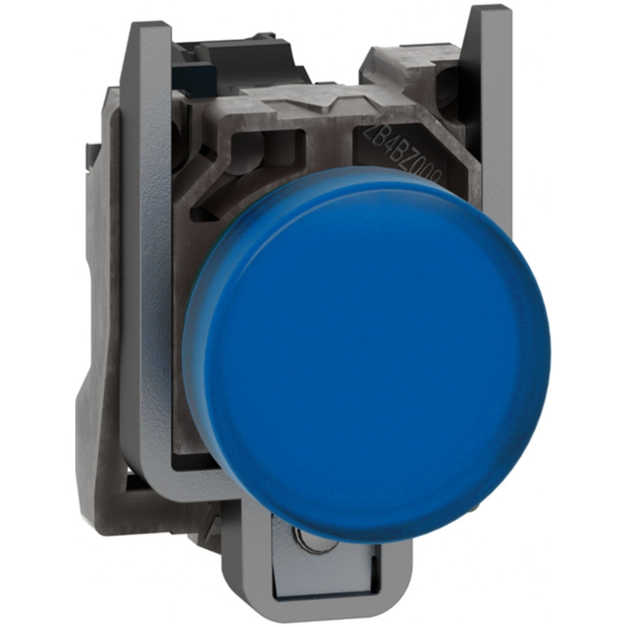 Harmony XB4 Pilot Light Complete, 22mm, 110-120V, Integral LED, Plain Lens, Blue
