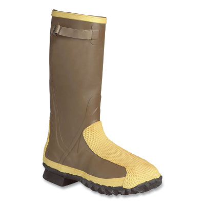 Ranger Flex-Guard Steel Toe Rubber Boots, 16 in H, Size 6, Olive