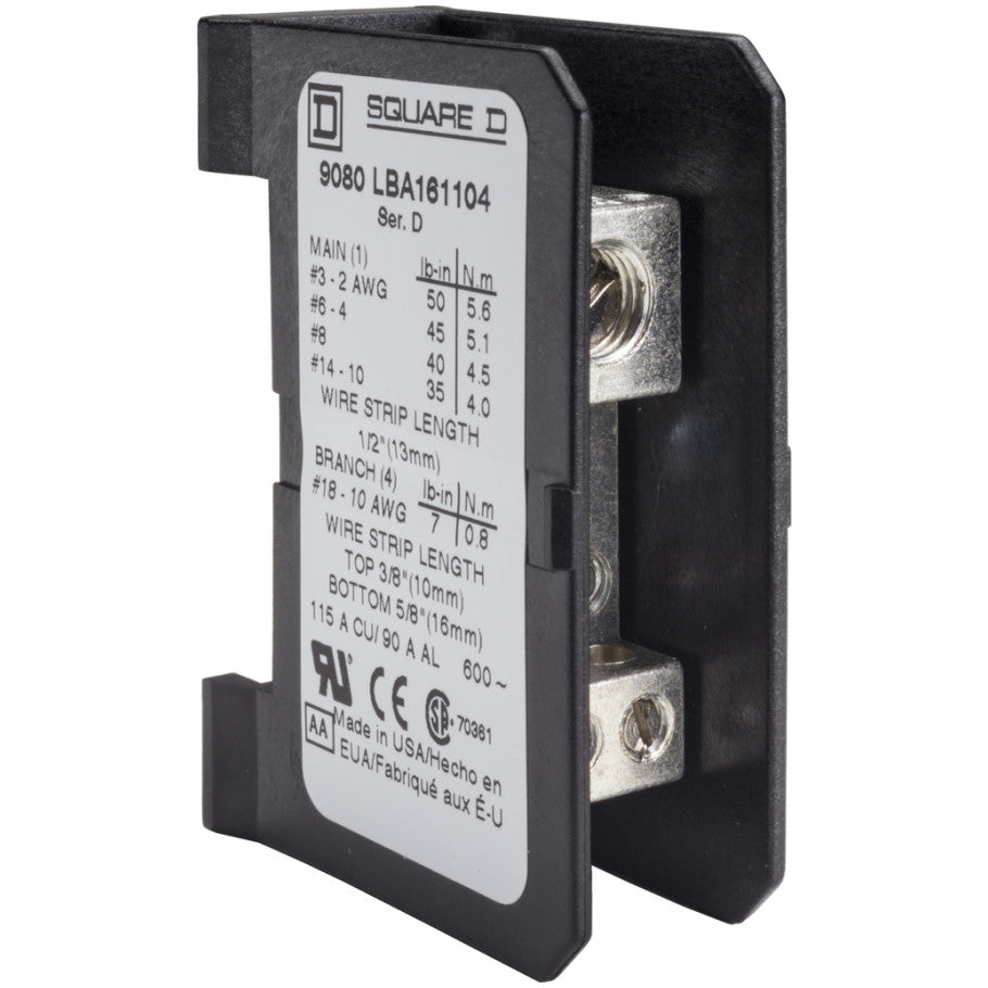 Miniature Aluminum Power Distribution Block, 115A