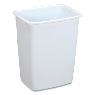 Open-Top Indoor Trash Can, 5.25 gal, Resin, White