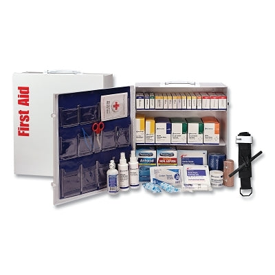 3 Shelf First Aid Cabinet, Metal Box, White