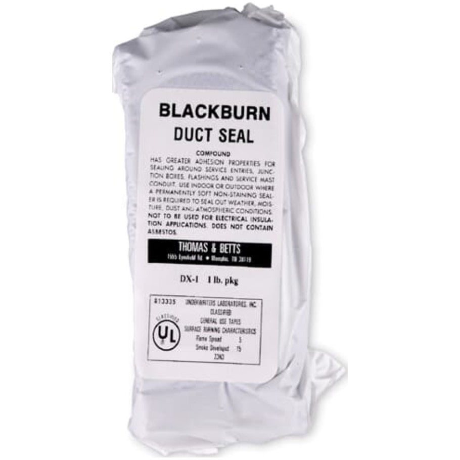 Duct Seal Compound, 1 pound package. To Seal openings from air, dust or water around EMT or rigid conduit raceway