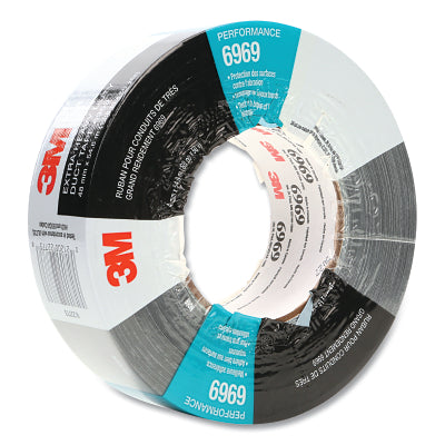 3M 021200-22773 6969 Extra Heavy Duty Duct Tape, 48 mm x 54.8 m x 10.7 mil, Black