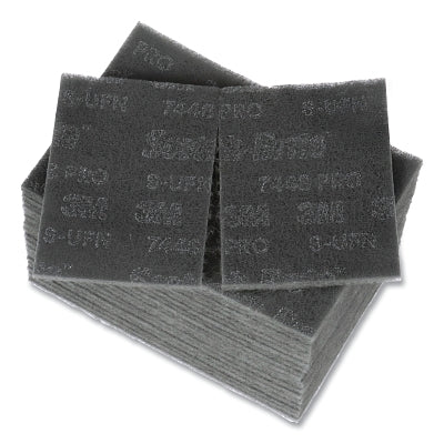 3M 048011-64935 7448 Pro Hand Pad, Ultra Fine, 9 in L, Silicon Carbide, Gray