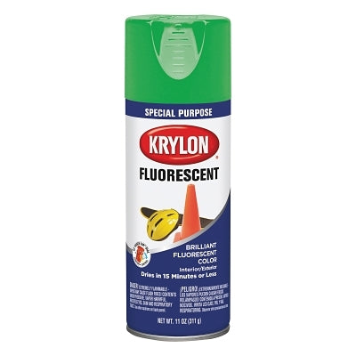 Fluorescent Paints, 11 oz Aerosol Can, Green