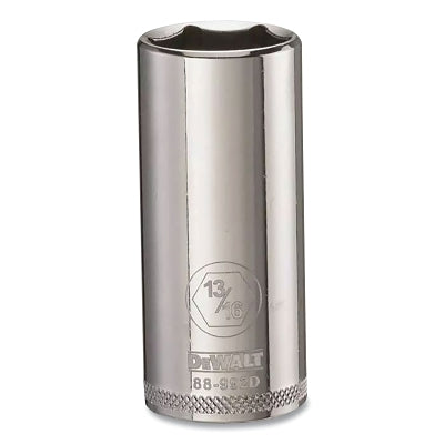 Socket, 3/8 in Drive, 13/16 Opening, 6-point, Deep