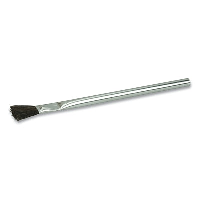 Acid/Flux Brush, 5/16 in W, 3/4 in Trim, Black Horsehair, Tin Ferrule handle