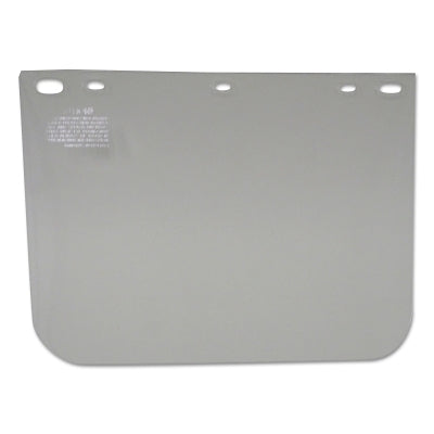 Visor, Clear, 12 in L x 8 in H, Clear, Unbound, For Fibre-Metal Head Gear/Cap Adaptors