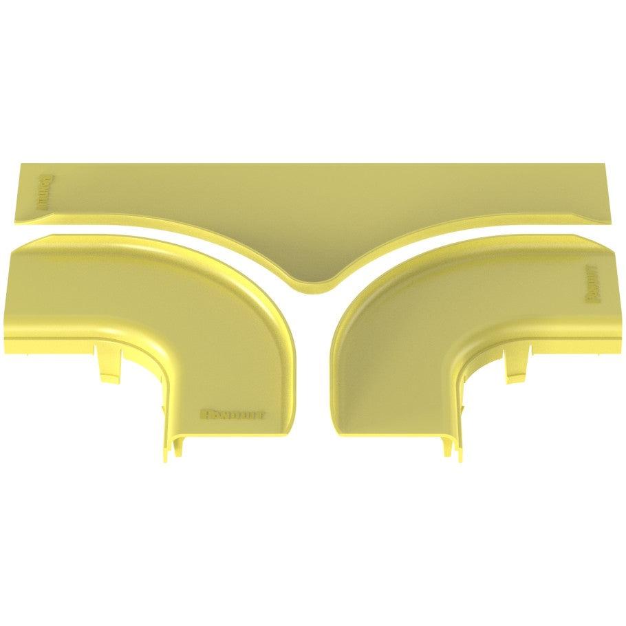 FiberRunner Split Cover, Horizontal Tee, 6x4, Yellow