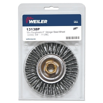 Roughneck Stringer Bead Wheel, 4 in dia x 3/16 in Face W x 5/8 in-11 UNC x 0.020 in, 20000 RPM, 5 EA/PK