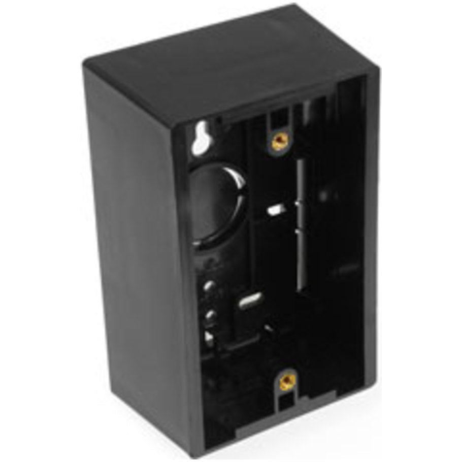 Surface-Mount Back Box, Single-Gang, Standard, Black