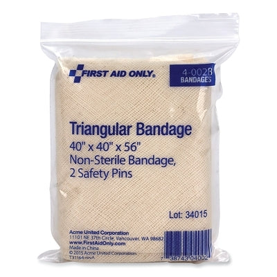 Triangular Bandage, 40 in x 30 in, Muslin, 1/Bag