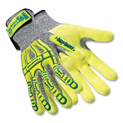Rig Lizard Thin Lizzie Cut-Resistant Gloves, 2092, A4 Cut, Small, Hi-vis Yellow/Green/Gray
