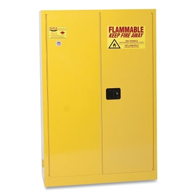 Flammable Liquid Storage Cabinet, Standard 45, Manual-Close Door, 45 gal Cap, Yellow