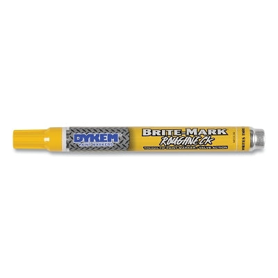 BRITE-MARK ROUGHNECK Paint Marker, Yellow, Medium (#16), Bullet, Valve Action