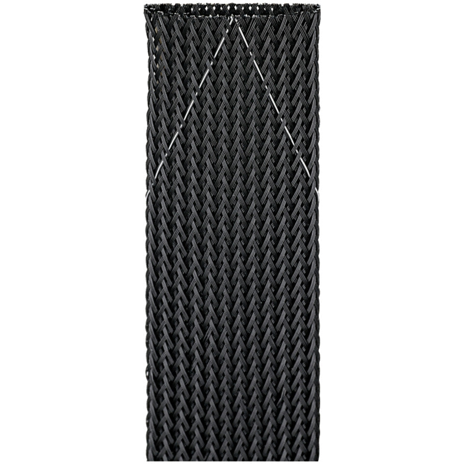 SE125P-LR0 Braided Sleeving, Black, PET, 1.25" Nom Dia., 50', PK1
