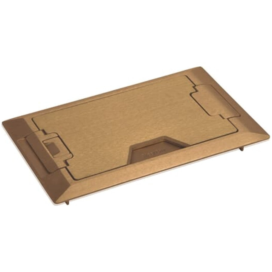 Steel City Electrical Box Cover, Brass, 1-Gang, Brass Finish, 8-3/8 L x 5-1/2 H x 5-1/2 in. W