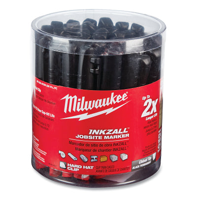 INKZALL Ink Marker, Black, Medium Chisel, 36 EA/CT