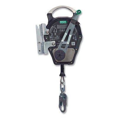 Rescuer Self Retracting Lifeline, 50 ft, One Leg, Snap Hook, 310 lb Load Cap, Stainless Steel Cable