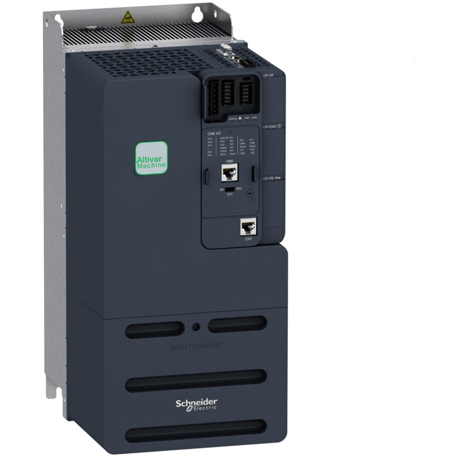 Altivar Machine ATV340 Series Variable Speed Drive, 400V, 20 hp, 15 kW, 32A, 3-Phase, 15.16 H x 7.09 W x 9.8 D in.