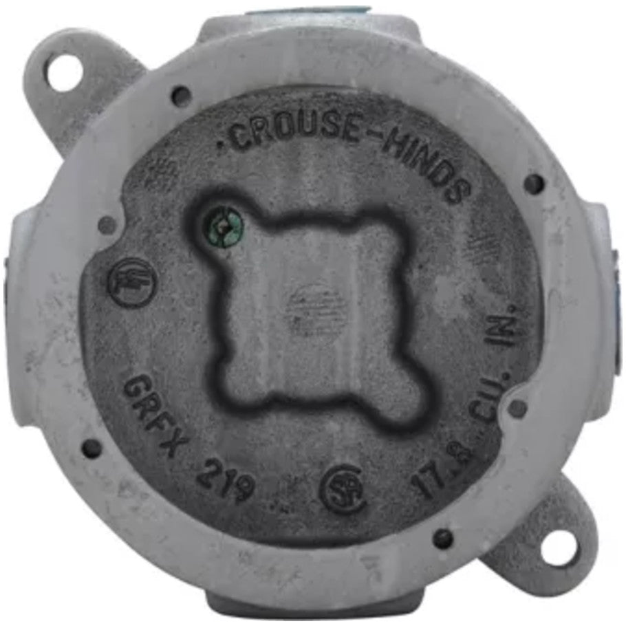 Condulet Outlet Box, Feraloy Iron Alloy, GRF Series, Round, 1-3/8 in. Deep, 3/4 in. Hubs