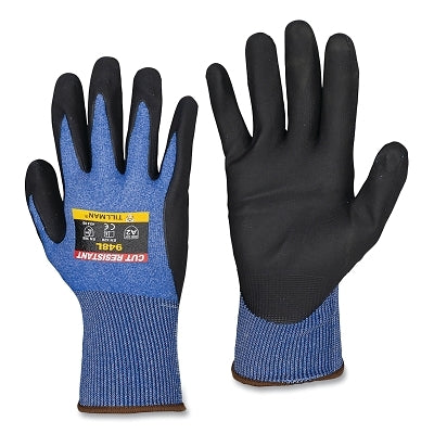 Cut Resistant HPPE Gloves, 948, A2, Micro Foam Nitrile Coating, Large, Blue