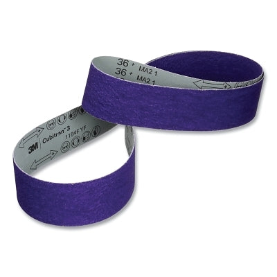3M 068060-66594 Cubitron 3 Cloth Belt 1184F, 2 in W x 132 in L, 36+ Grit, Film-lok, Single-flex