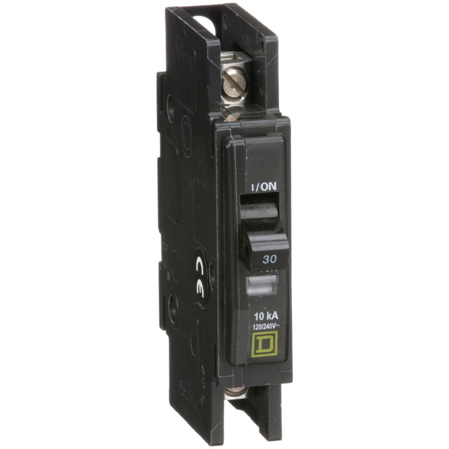 QO Miniature Circuit Breaker, Unit Mount, 10 kA, 120/240 Vac, 1-Pole, 30A