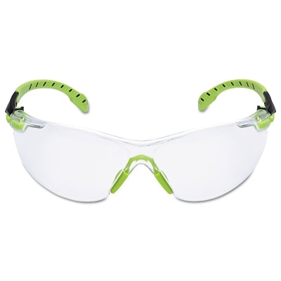 3M S1201SGAF Solus 1000 Series Protective Eyewear, Clear Lens, Polycarbonate, Anti-Fog, Anti-Scratch, Green/Black Frame