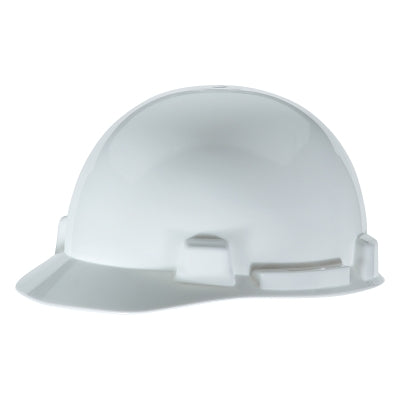 SmoothDome Slotted Hard Hat Cap Style, 4-Point Fast-Trac III, White