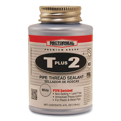 T Plus 2 Pipe Thread Sealant, 1/4 pt, Can