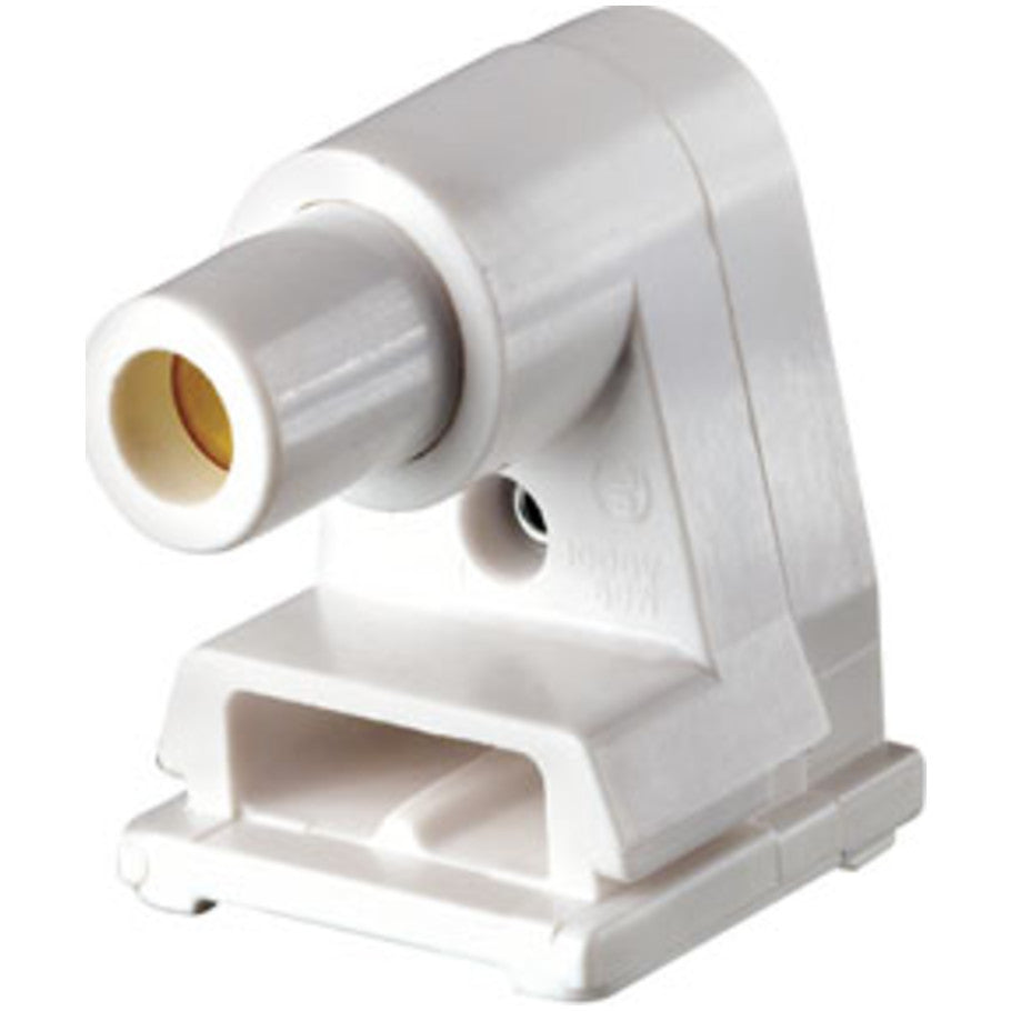 Slimline Single Pin 660W 1000V Linear Fluorescent Lampholder With Quickwire Terminals, White Plastic