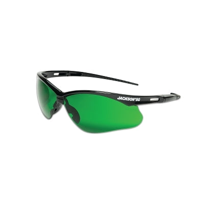 SG Series Safety Glasses, IR 3.0 Poly Lens, Hardcoat Anti-Scratch, Black Poly Half-Frame