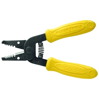 Standard Wire Stripper/Cutter, 6-1/4 in L, 10 AWG to 18 AWG Solid, Yellow Textured Handle