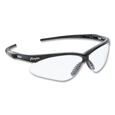 Memphis MP1 Safety Glasses, Clear, Polycarbonate Lens, UV-AF Anti-Fog Coating, Black Frame/Temple