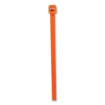 General Purpose Cable Tie, 50 lb Tensile Strength, 11.1 in L, Orange, 100 EA/BG