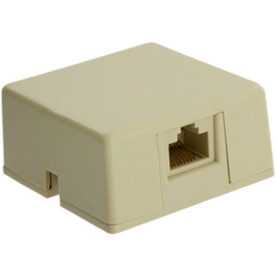 Type 625A2 Surface Mount Jack Box, 6P4C, Ivory