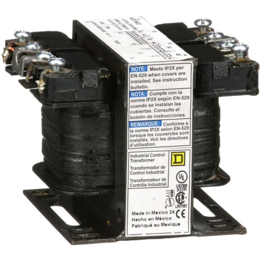 Type T Industrial Control Transformer, 1-Phase, 240x480V Primary, 24V Secondary, 50VA
