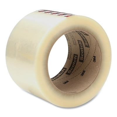 3M 638060-53565 Box Sealing Tape 371, 72 mm x 100 m x 1.8 mil, Clear, 24 RL/CA