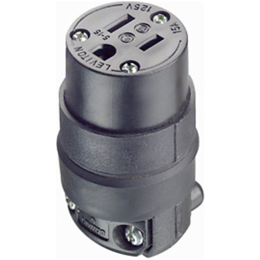 Black EPTR Rubber Straight Blade Connector, Residential Grade