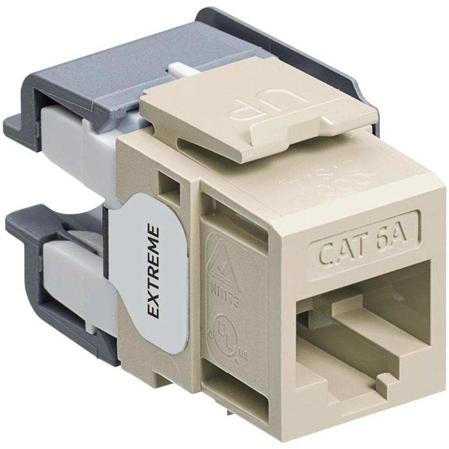 QuickPort eXtreme Cat 6A Channel-Rated Connector, Ivory