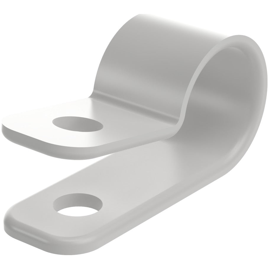 Natural Nylon Cable Clamps, Standard, No. 10 (M5) Screw Hole, Bundle Dia. 0.25 in. (100)