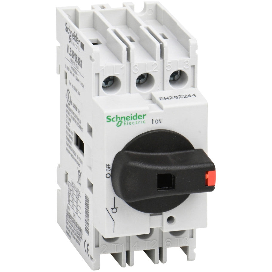 TeSys Vario LS Disconnect Switch, Din Rail Mount, 63 A, Black Handle, 3 P, 3 No, 36mm Wide, 600 V