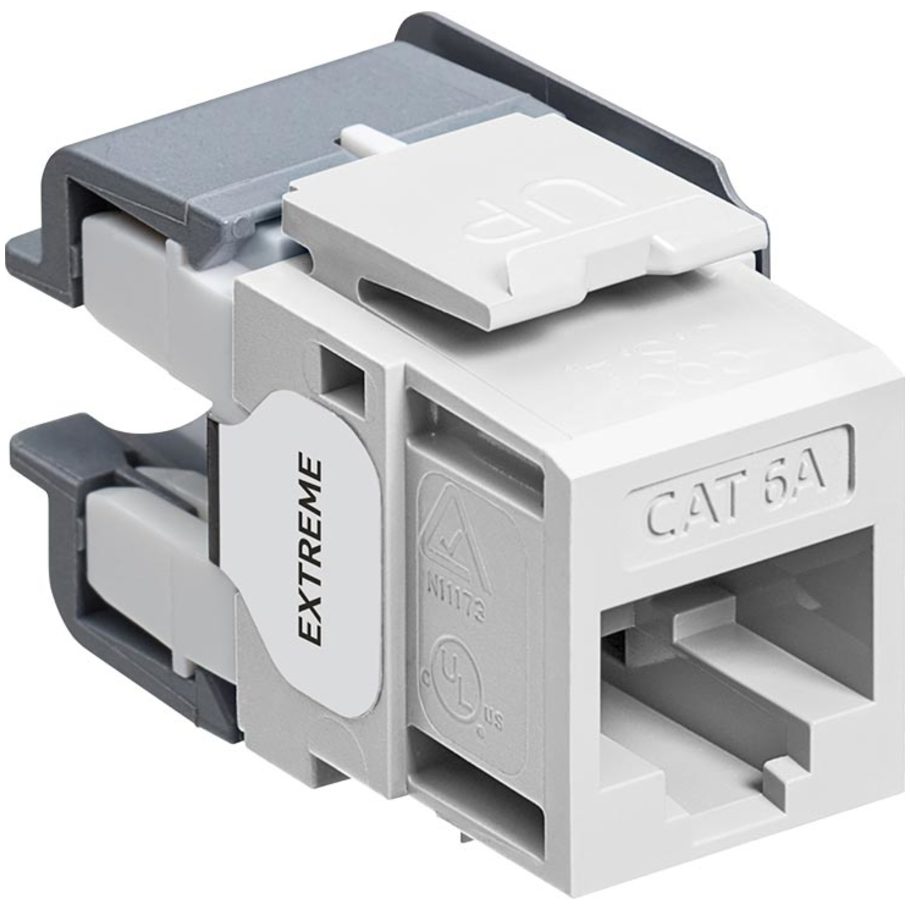 eXtreme Cat 6a QuickPort Connector Quickpack, White