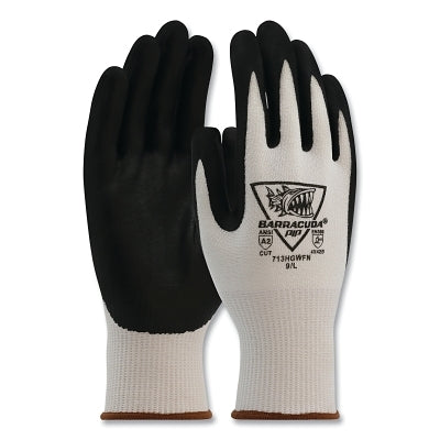 Barracuda Polykor Blended Nitrile Coated Gloves, Small, White, Coated Palm and Fingers
