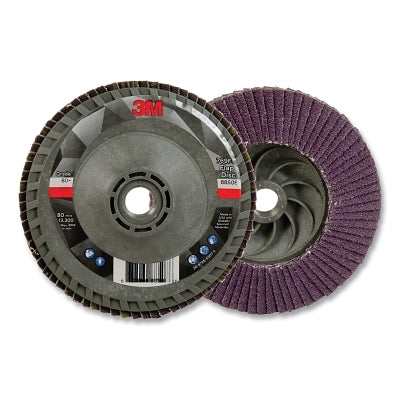 3M 638060-88508 Flap Disc 769F, 4.5 in dia, 60+ Grit, 5/8 in-11 arbor, 13300 RPM