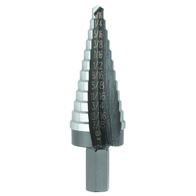 High Speed Steel Fractional Self-Starting, 3/16 in to 7/8 in, 12 Steps